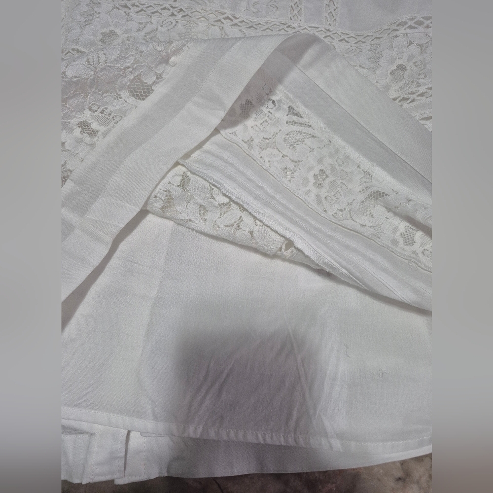 Abercrombie & Fitch White Lace Y2K girly fairy core eyelet lace Dress XS NWT - Picture 8 of 11